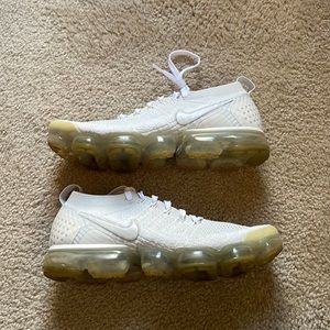 Nike VaporMax Flyknit All White Mens size 8.5
